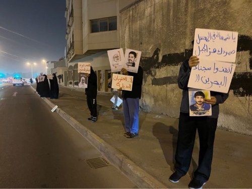 أهالي السنابس يواصلون تظاهراتهم السلمية للمطالبة بالافراج عن معتقلي الرأي