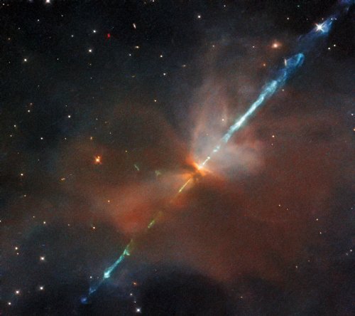 شاهد.. صورة فضائية مذهلة لسيف أزرق يخترق الفضاء