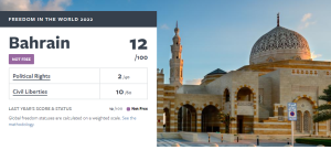 منظمة فريدوم هاوس: البحرين دولة غير حرّة